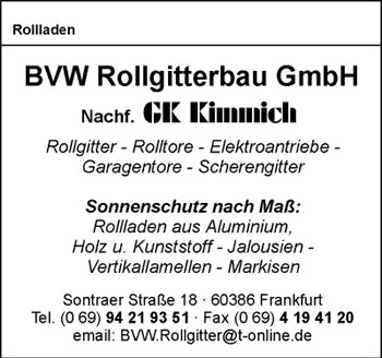 BVW Rollgitterbau