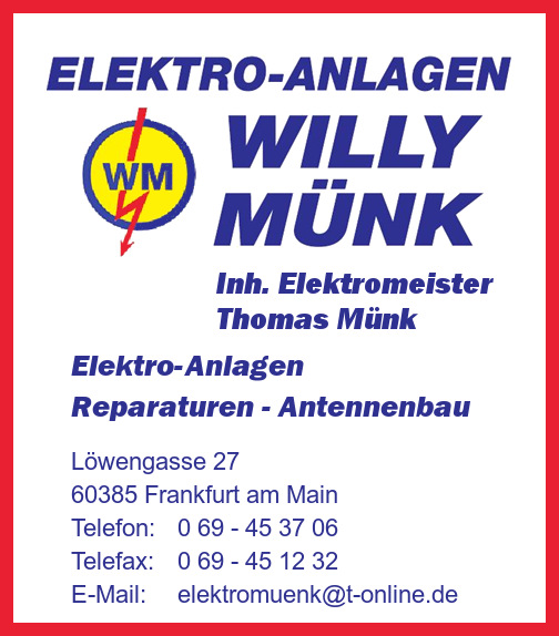 Willy Münk Elektro-Anlagen, Inh. Elektromeister Thomas Münk