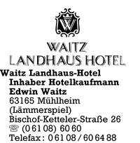 Waitz Landhaus-Hotel Inhaber Hotelkaufmann Edwin Waitz