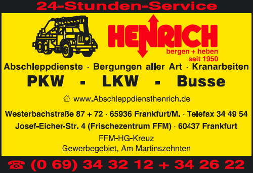 Auto Henrich GmbH  Abschleppdienst