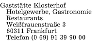 Gaststtte Klosterhof