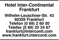 Hotel Inter-Continental Frankfurt