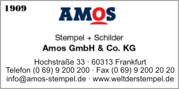 AMOS Stempel + Schilder