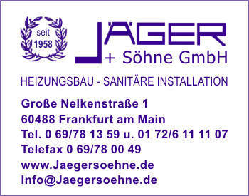 Jäger + Söhne GmbH - Heizungsbau - Sanitäre Installation