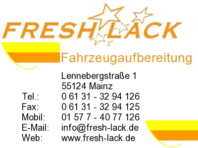 Fresh Lack Fahrzeugaufbereitung