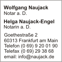 Naujack u. Helga Naujack-Engel, Wolfgang