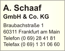 Schaaf GmbH & Co. KG, A.