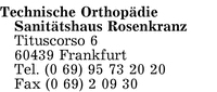 Technische Orthopdie Sanittshaus Rosenkranz GmbH