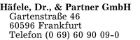 Häfele &Partner GmbH, Dr.
