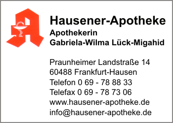 Hausener-Apotheke, Apothekerin Gabriela-Wilma Lück-Migahid