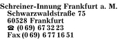 Schreiner-Innung Frankfurt a. M.