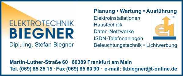 Biegner Elektrotechnik, Dipl.-Ing. Stefan